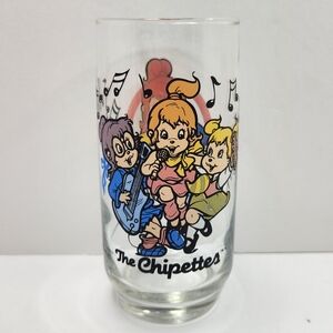 The Chipettes Vintage 1985 Alvin and The Chipmunks Collectors Drinking Glass
